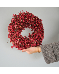 Rosa peberkornkrans Ø30. Kranse til efteråret.