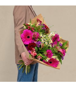 Farverig blomsterhilsen 