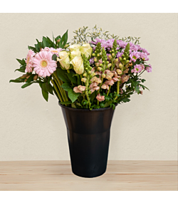 Færdigblandet blomsterbundt med friske blomster fra online blomsterbutik – køb blomsterbuket med levering direkte til døren