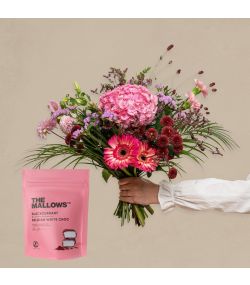 Trendy hortensia buket med  The Mallows™ 