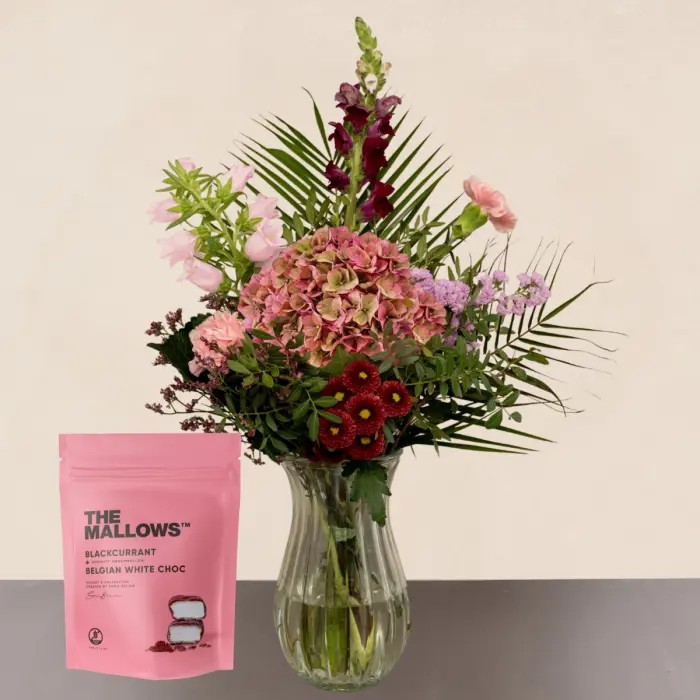 Trendy hortensia buket med The Mallows™